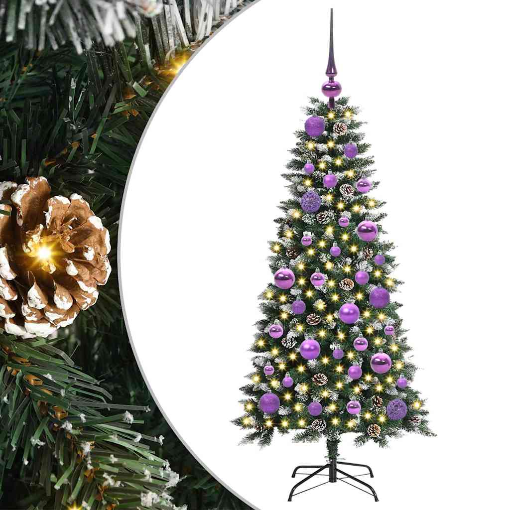 Albero di Natale artificiale con 150 LED Verde 120 cm | homemem39