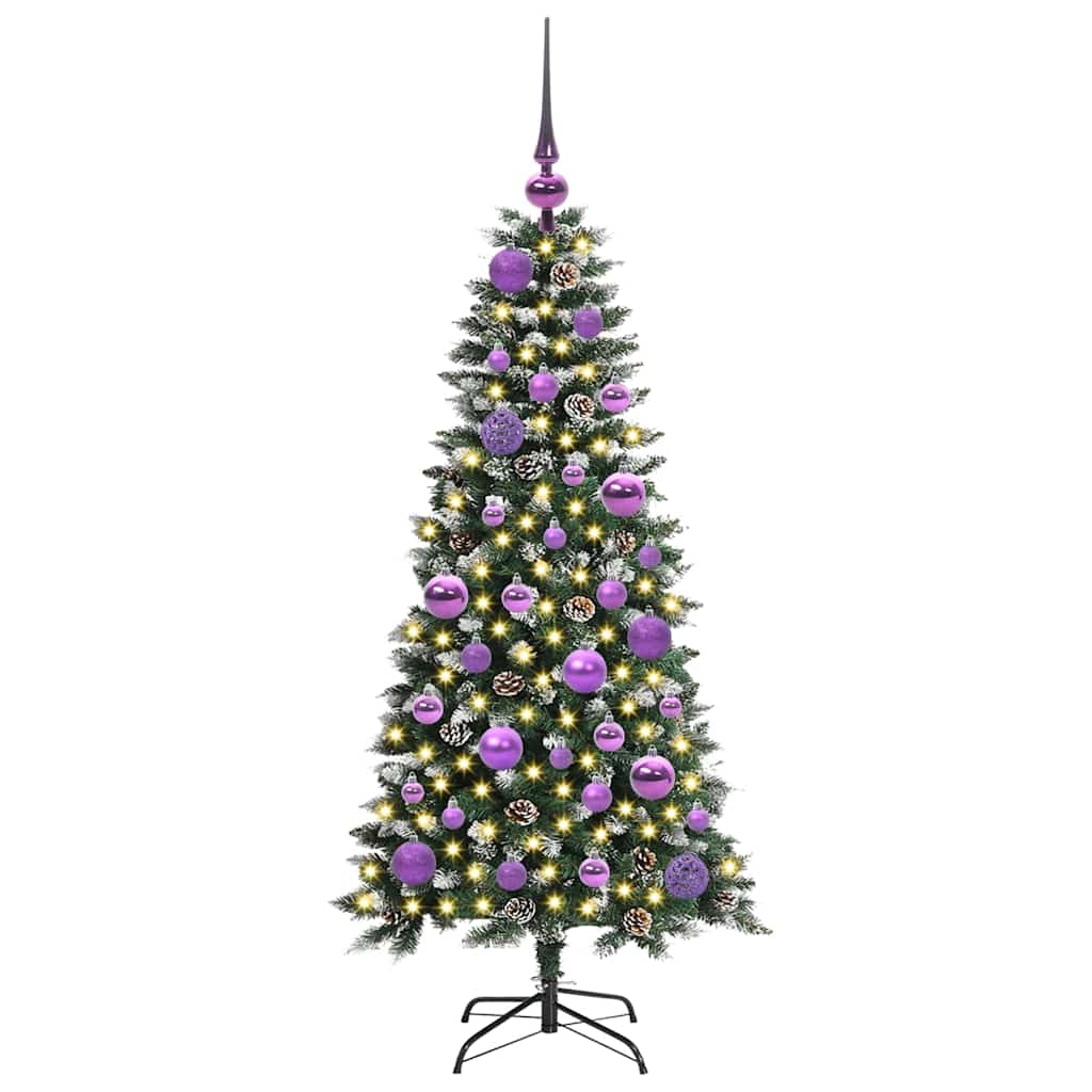 Albero di Natale artificiale con 150 LED Verde 120 cm | homemem39