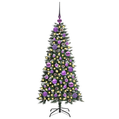 Albero di Natale artificiale con 150 LED Verde 120 cm | homemem39