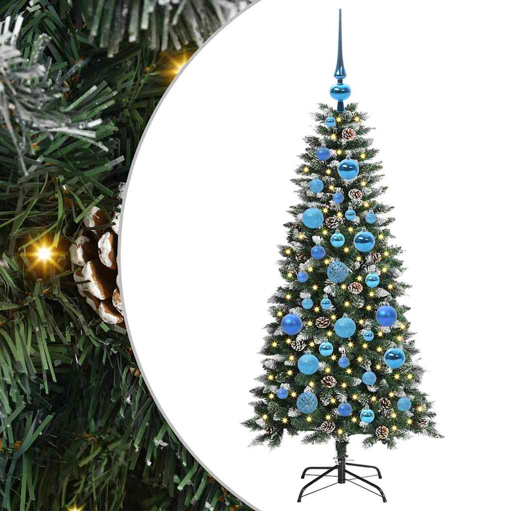 Albero di Natale artificiale con 150 LED Verde 120 cm | homemem39