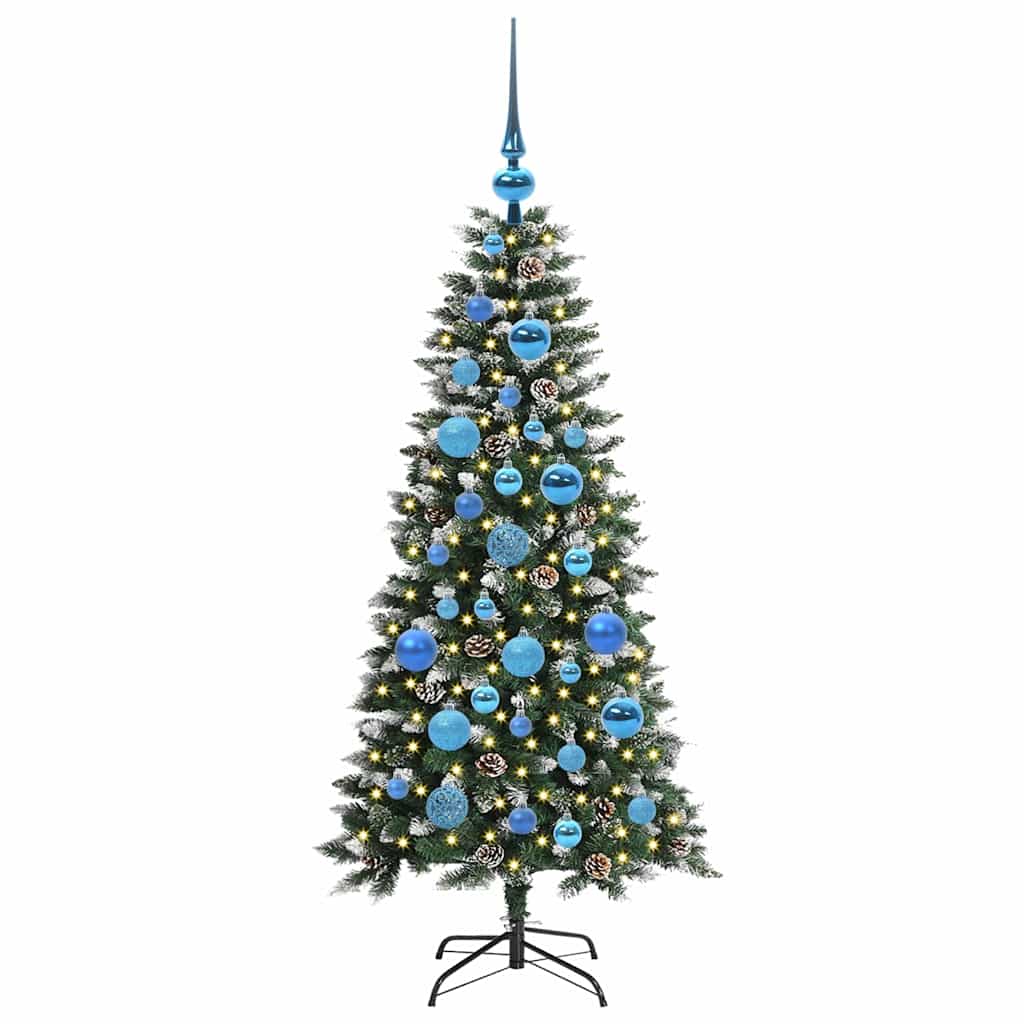Albero di Natale artificiale con 150 LED Verde 120 cm | homemem39