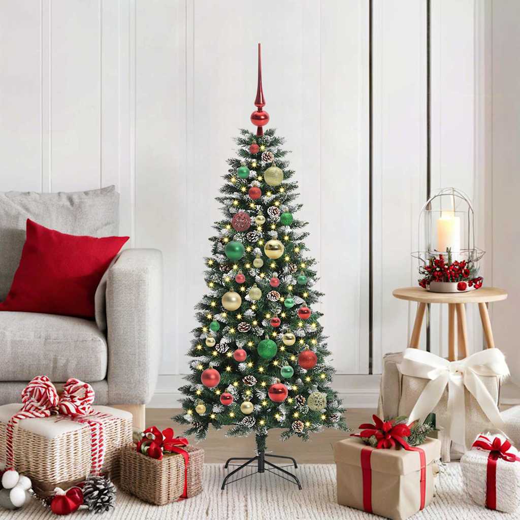Albero di Natale artificiale con 150 LED Verde 120 cm | homemem39