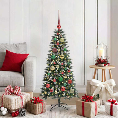 Albero di Natale artificiale con 150 LED Verde 120 cm | homemem39