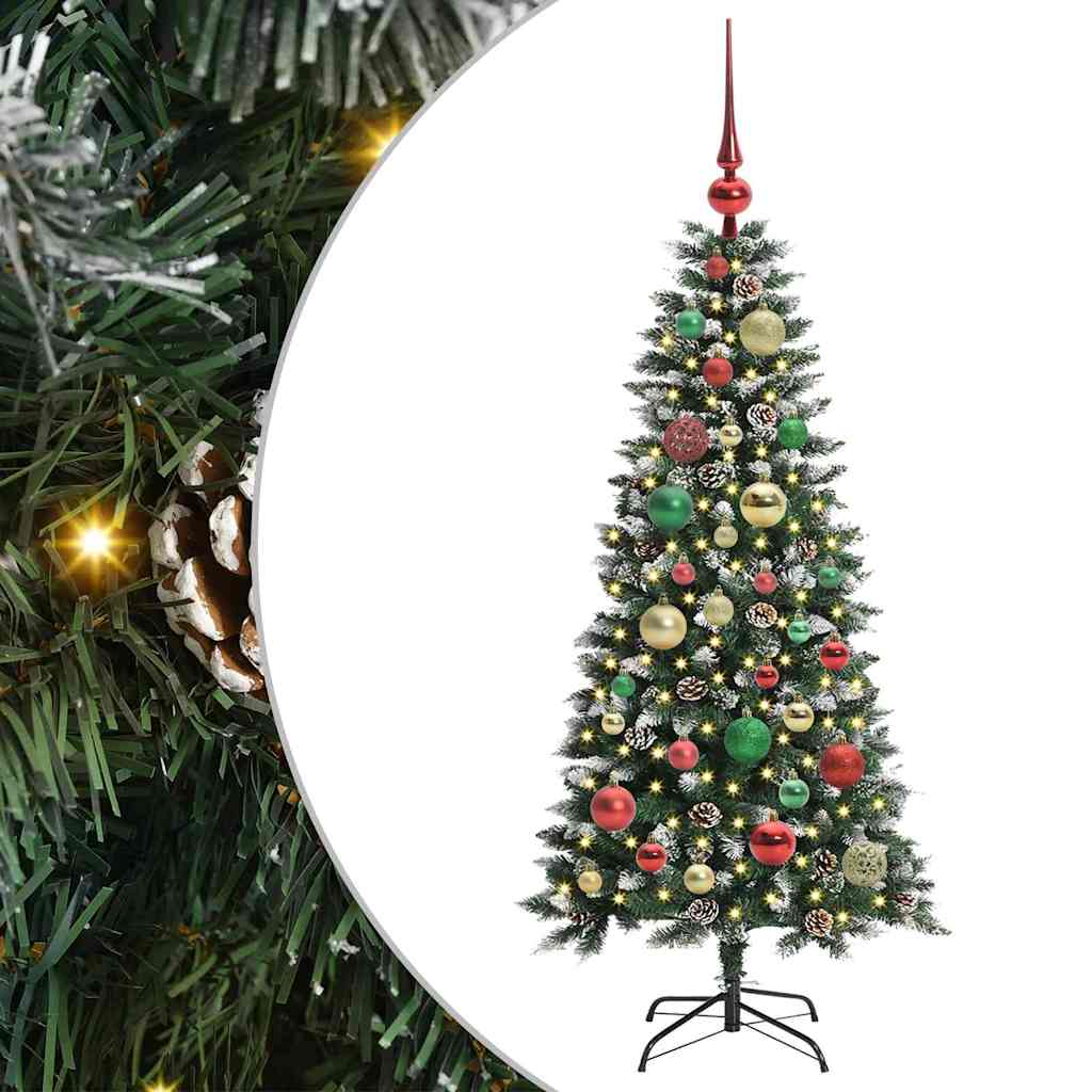 Albero di Natale artificiale con 150 LED Verde 120 cm | homemem39