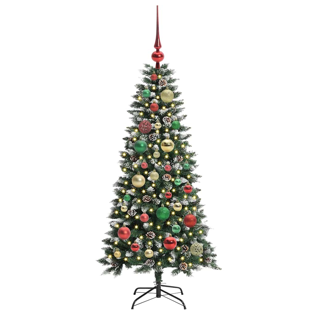 Albero di Natale artificiale con 150 LED Verde 120 cm | homemem39