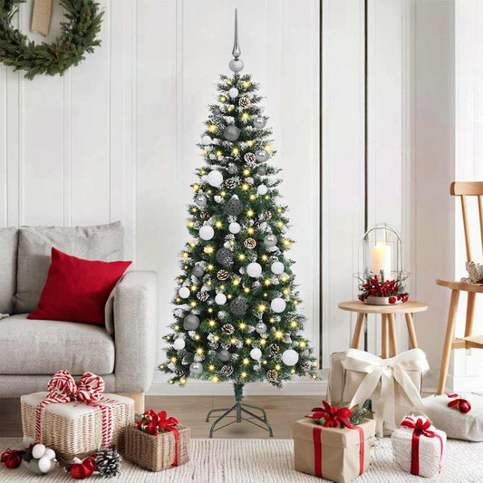 Albero di Natale artificiale con 150 LED Verde 150 cm | homemem39