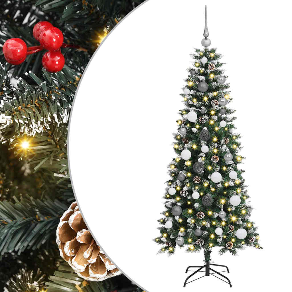 Albero di Natale artificiale con 150 LED Verde 150 cm | homemem39
