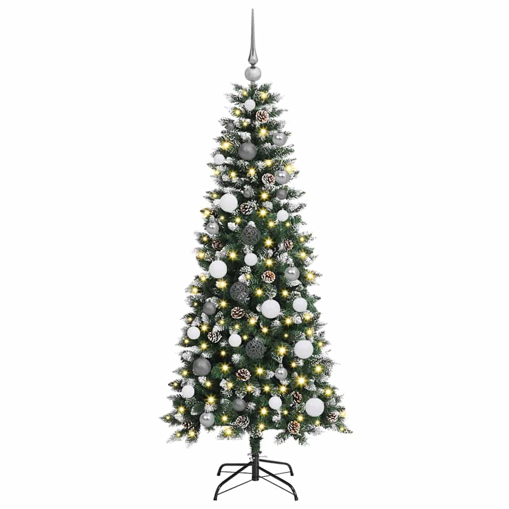 Albero di Natale artificiale con 150 LED Verde 150 cm | homemem39