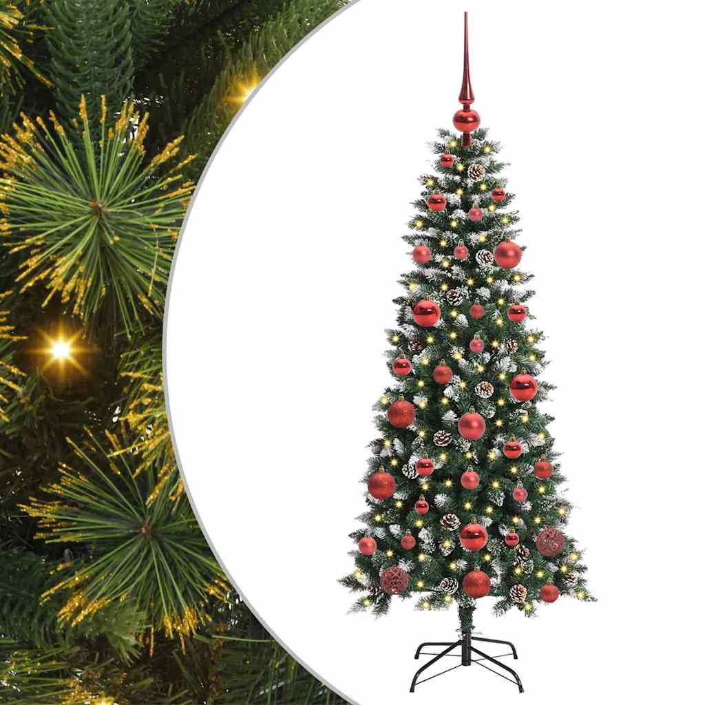 Albero di Natale artificiale con 150 LED Verde 150 cm