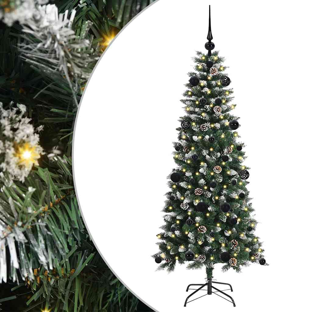 Albero di Natale artificiale con 150 LED Verde 150 cm