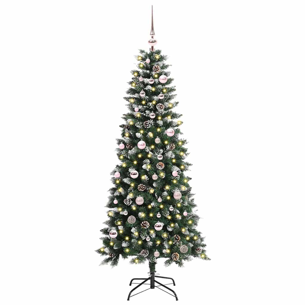 Albero di Natale artificiale con 150 LED Verde 150 cm