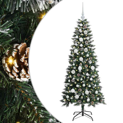 Albero di Natale artificiale con 150 LED Verde 150 cm