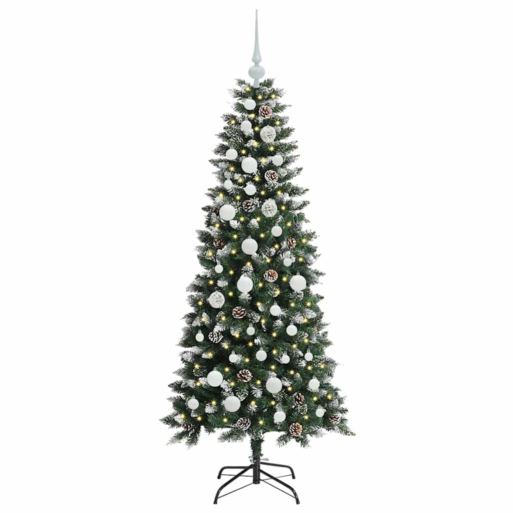 Albero di Natale artificiale con 150 LED Verde 150 cm