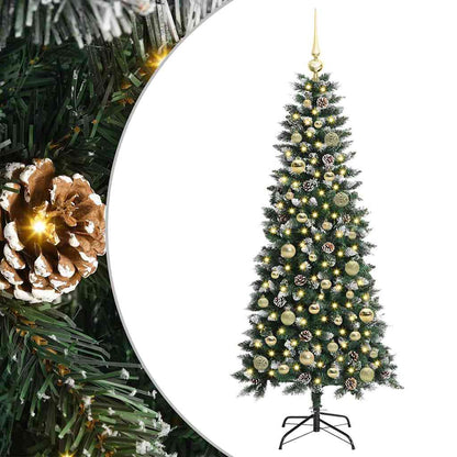 Albero di Natale artificiale con 150 LED Verde 150 cm