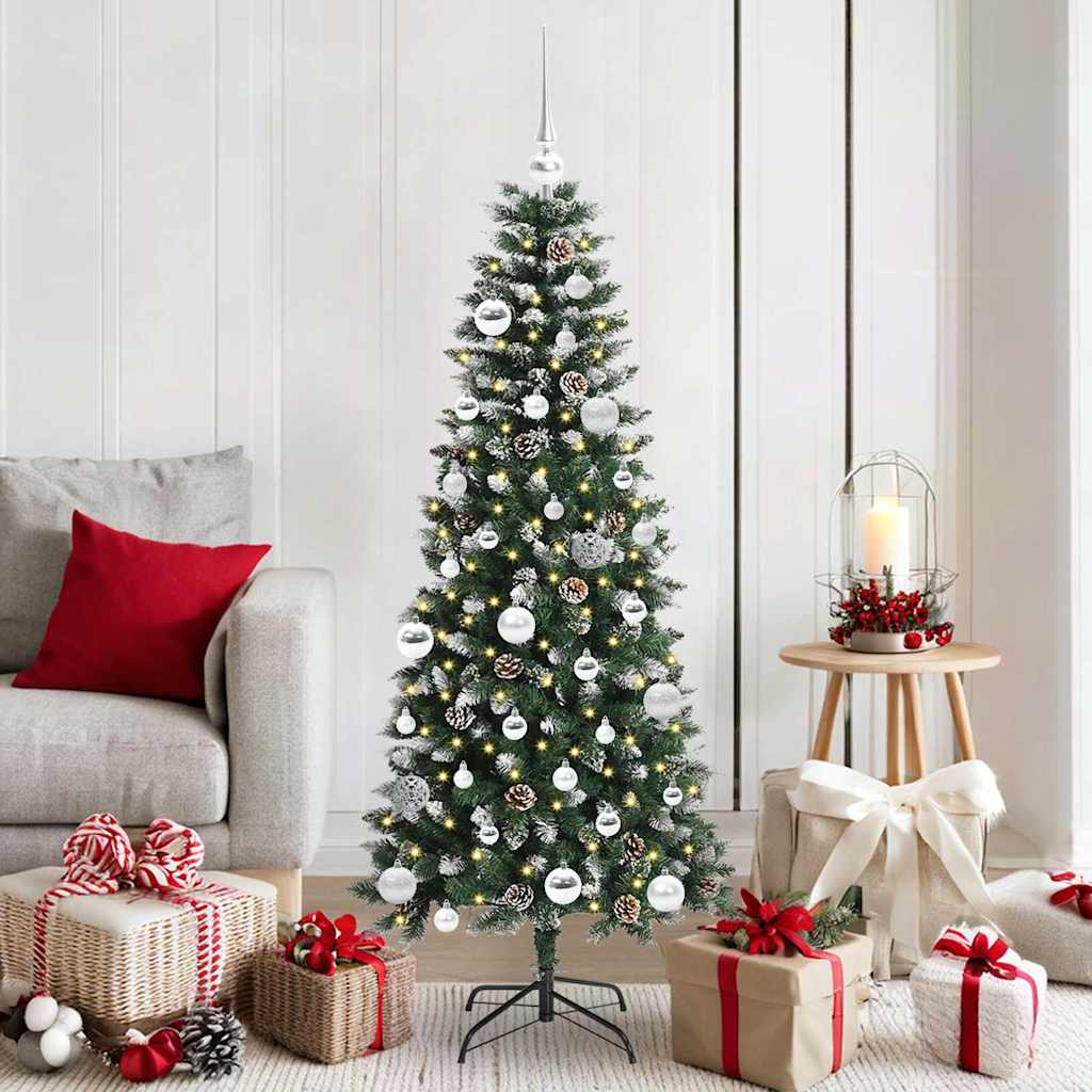 Albero di Natale artificiale con 150 LED Verde 150 cm | homemem39
