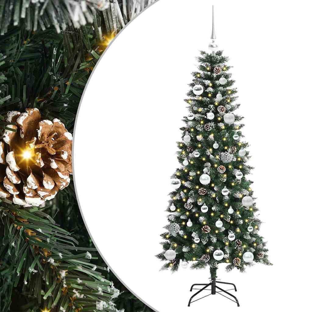 Albero di Natale artificiale con 150 LED Verde 150 cm | homemem39