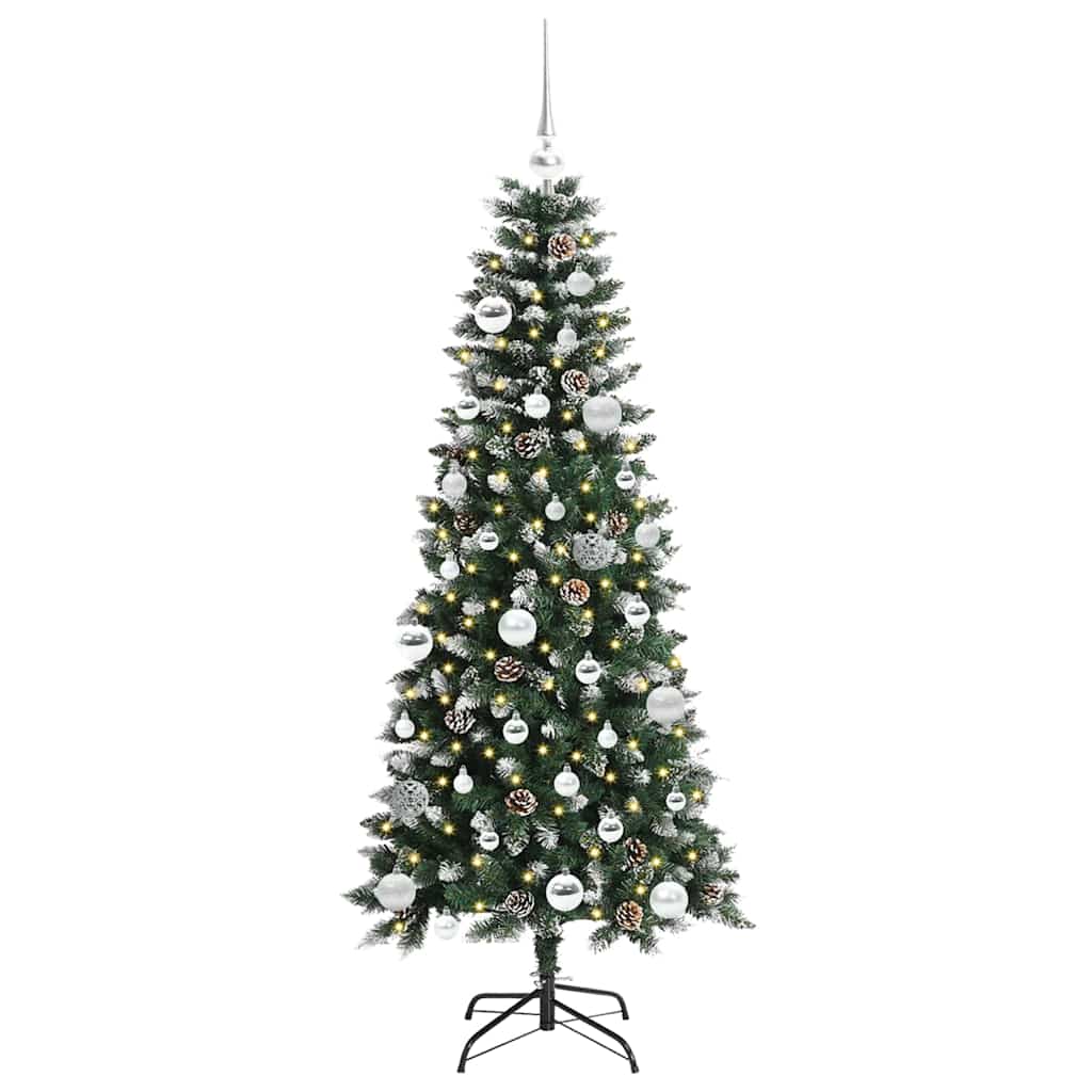 Albero di Natale artificiale con 150 LED Verde 150 cm | homemem39