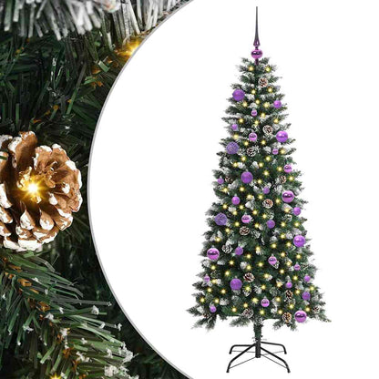 Albero di Natale artificiale con 150 LED Verde 150 cm