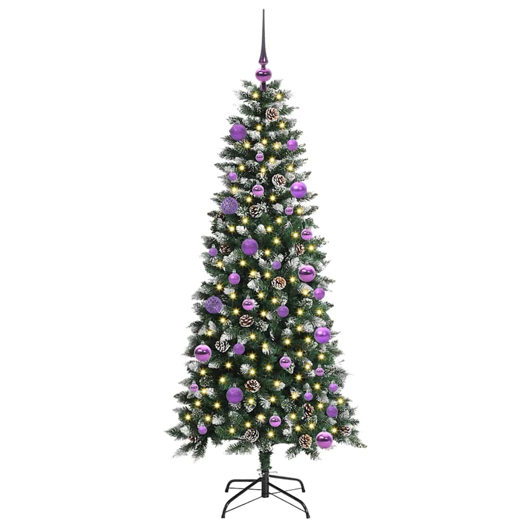 Albero di Natale artificiale con 150 LED Verde 150 cm