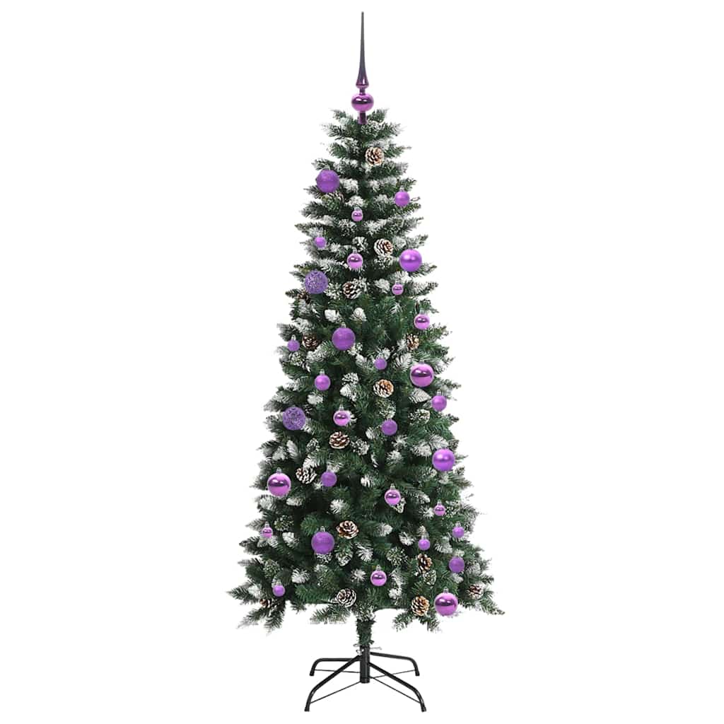 Albero di Natale artificiale con 150 LED Verde 150 cm