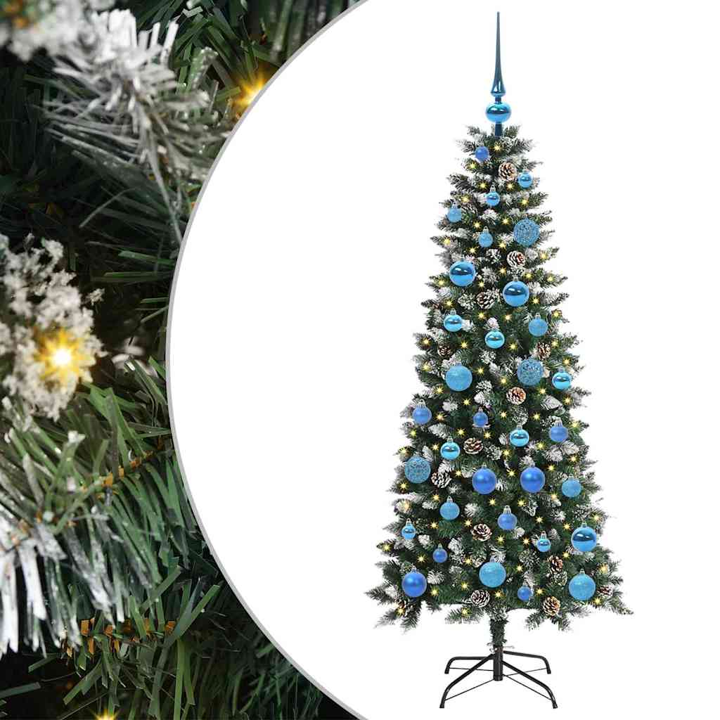 Albero di Natale artificiale con 150 LED Verde 150 cm | homemem39