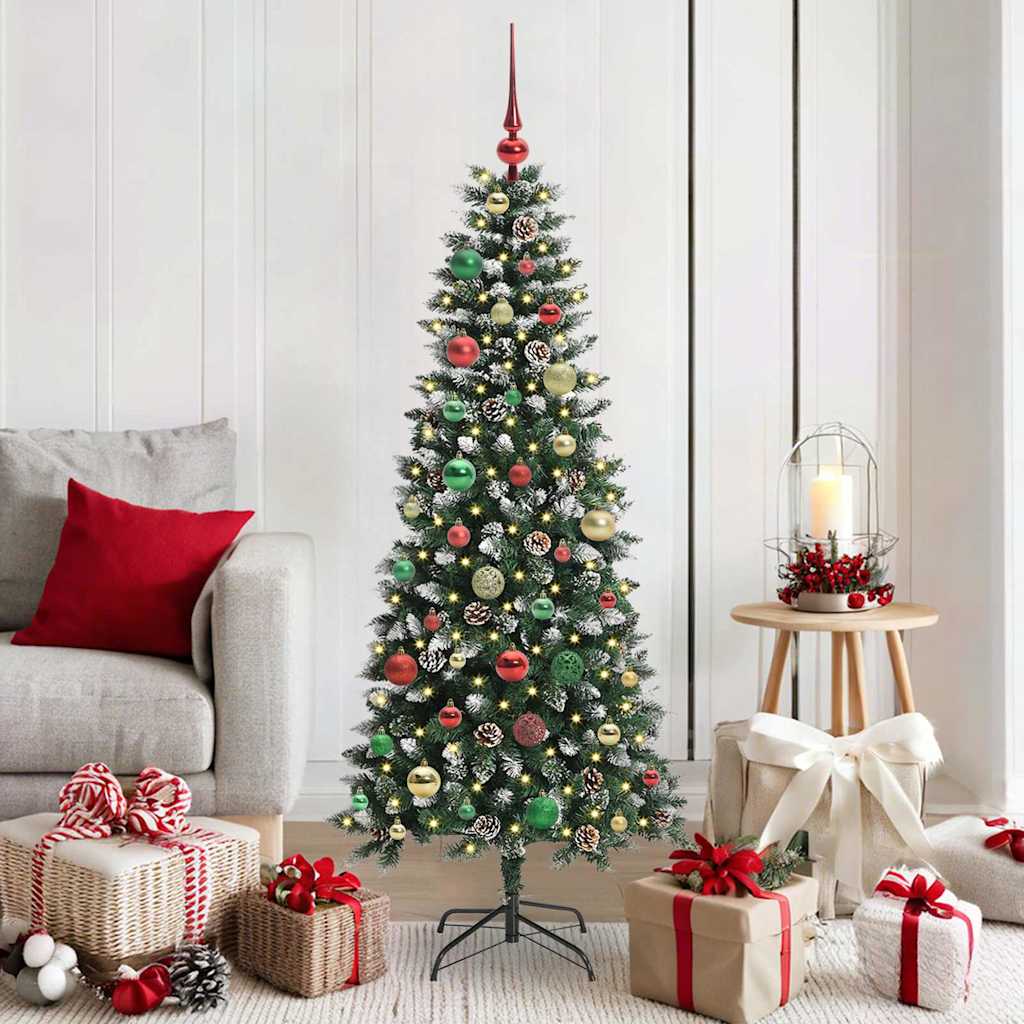 Albero di Natale artificiale con 150 LED Verde 150 cm | homemem39