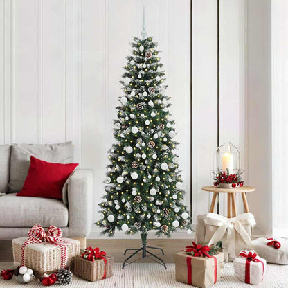 Albero di Natale artificiale con 300 LED Verde 180 cm | homemem39