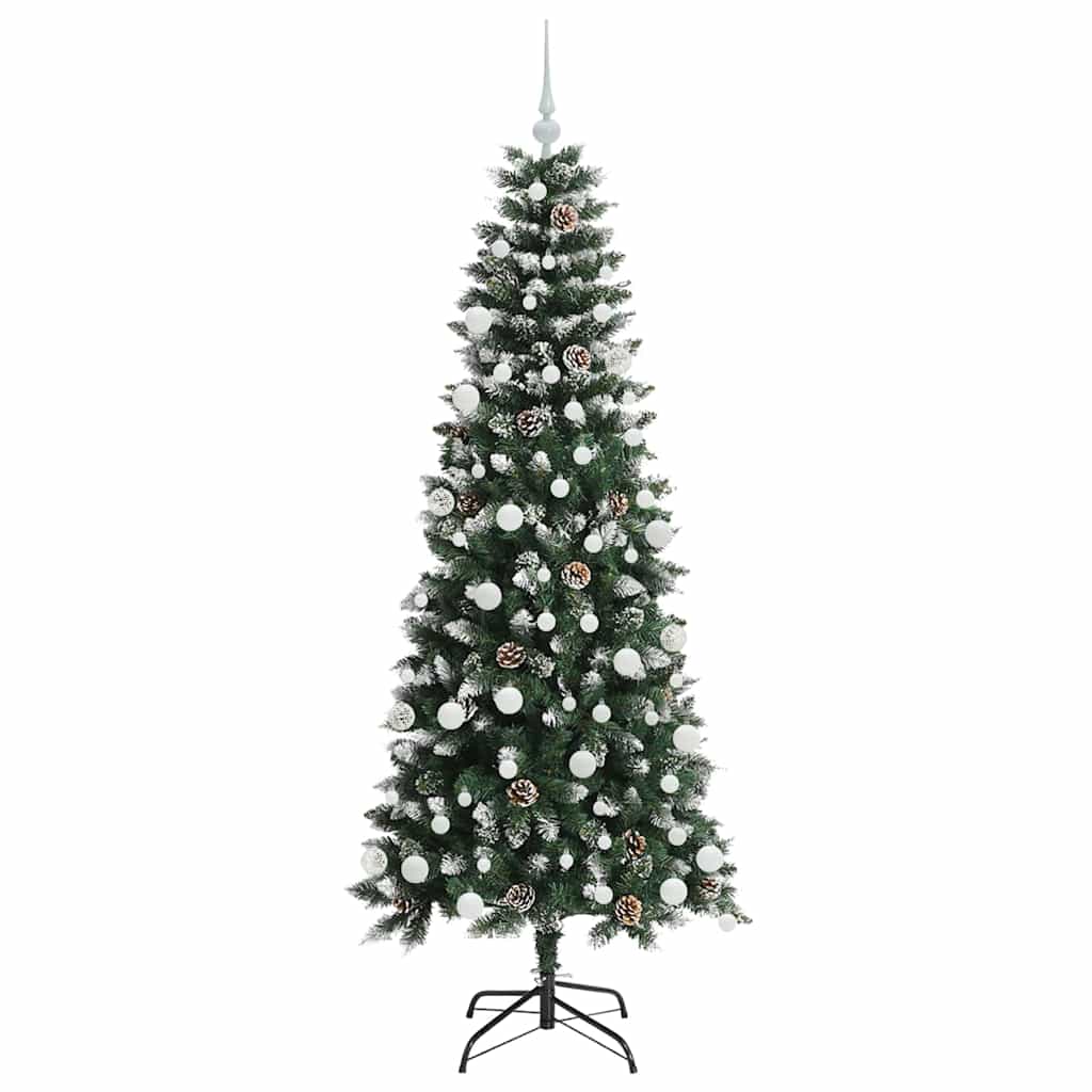 Albero di Natale artificiale con 300 LED Verde 180 cm | homemem39