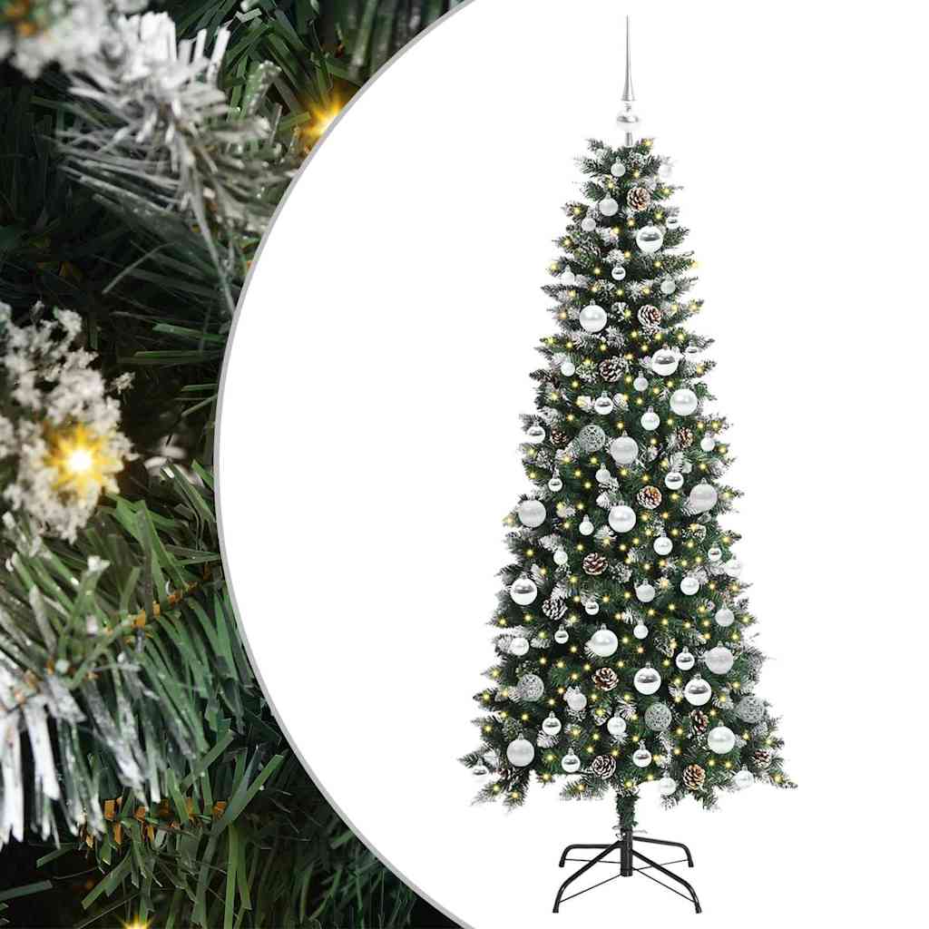 Albero di Natale artificiale con 300 LED Verde 180 cm