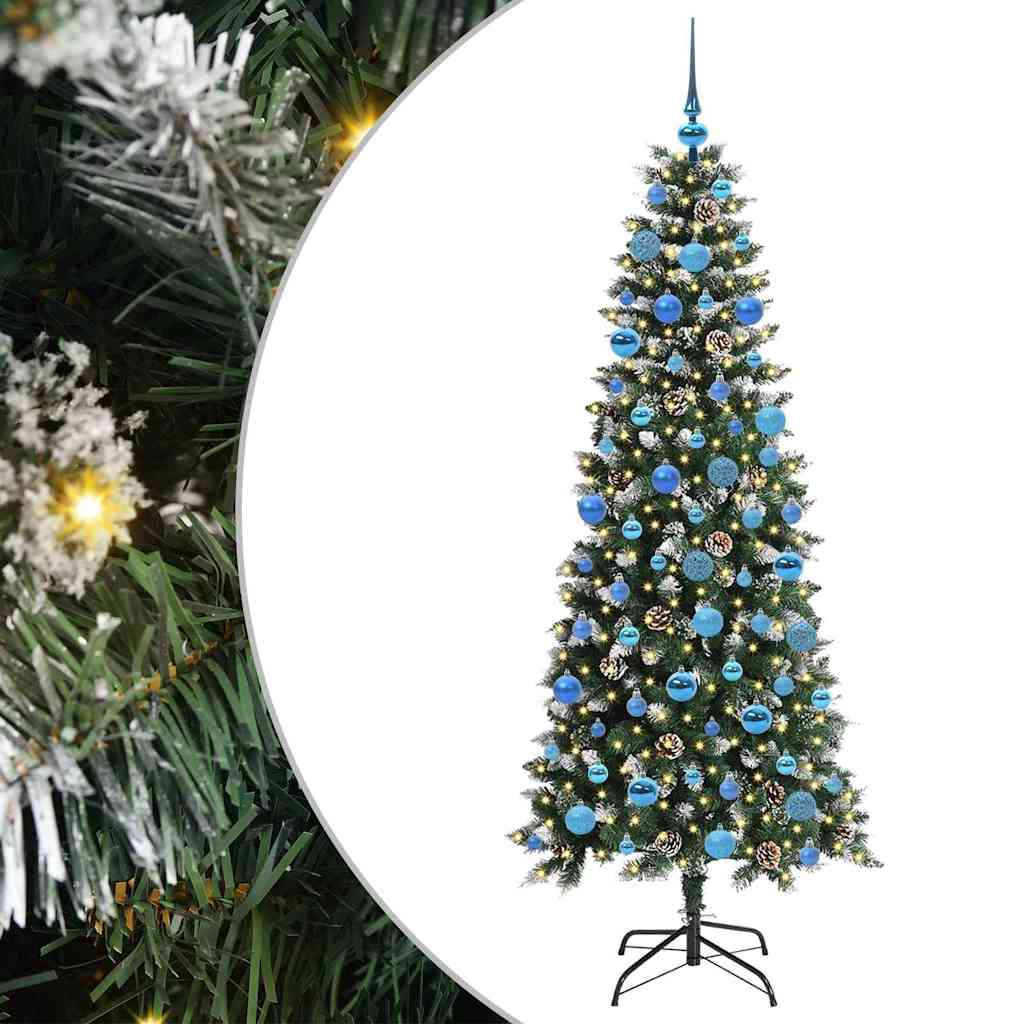 Albero di Natale artificiale con 300 LED Verde 180 cm