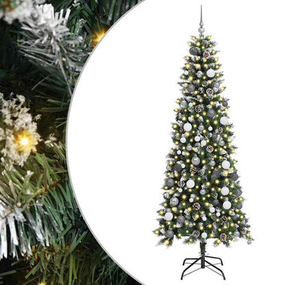 Albero di Natale artificiale con 300 LED Verde 210 cm | homemem39