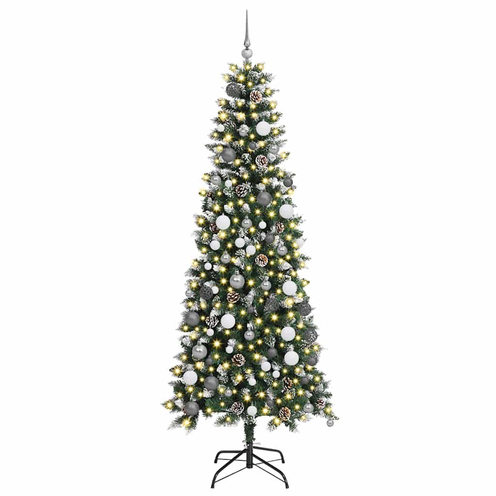 Albero di Natale artificiale con 300 LED Verde 210 cm