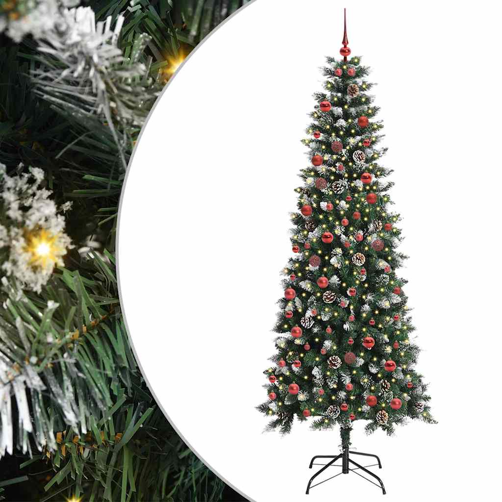 Albero di Natale artificiale con 300 LED Verde 210 cm