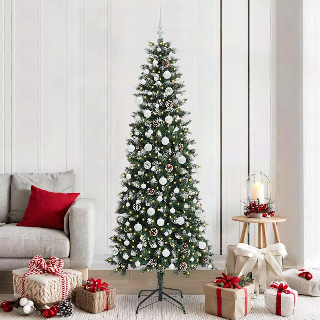 Albero di Natale artificiale con 300 LED Verde 210 cm | homemem39