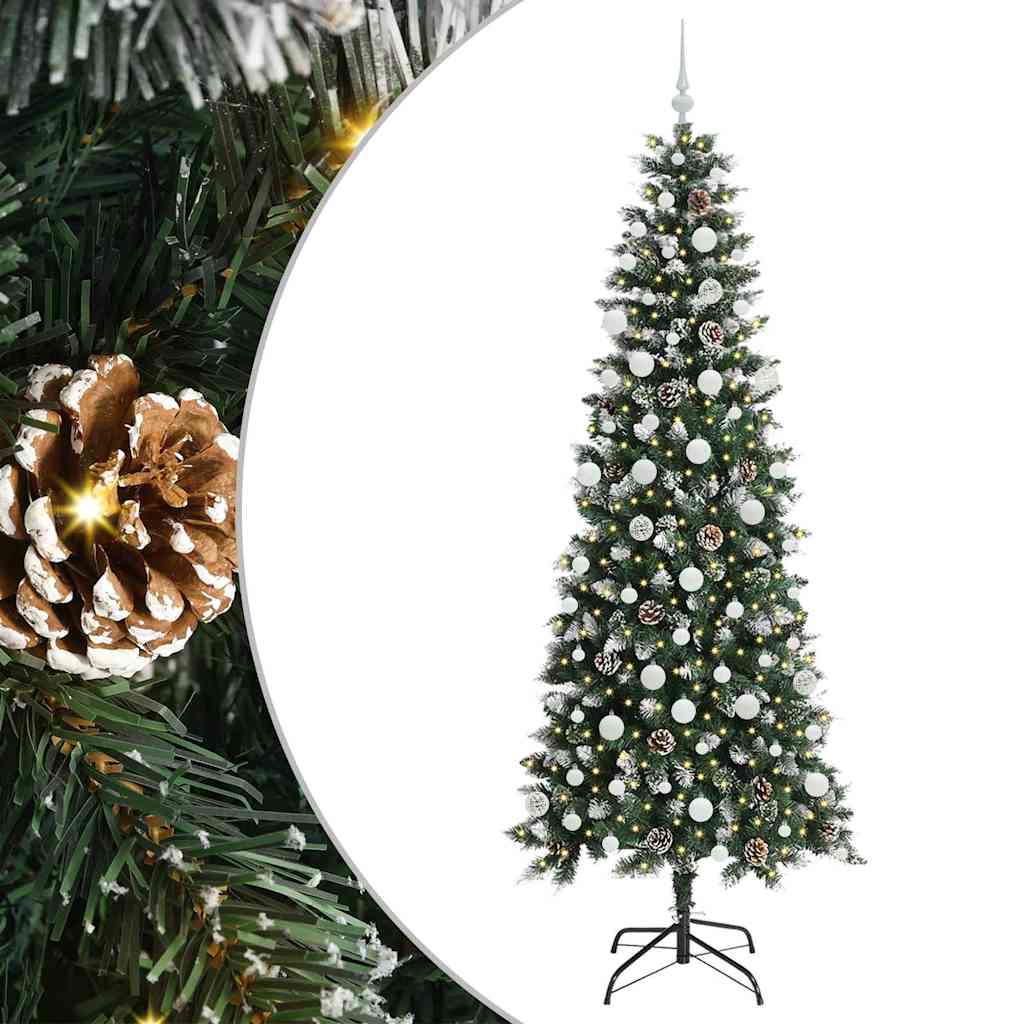 Albero di Natale artificiale con 300 LED Verde 210 cm | homemem39
