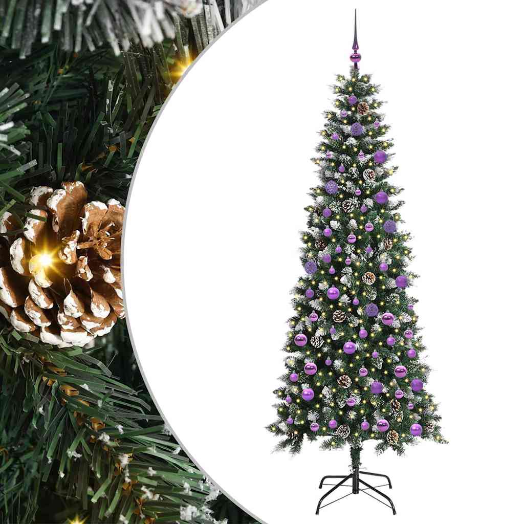 Albero di Natale artificiale con 300 LED Verde 210 cm