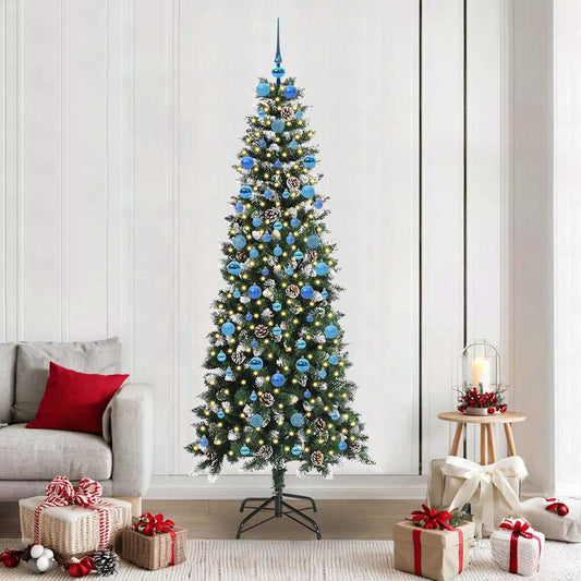 Albero di Natale artificiale con 300 LED Verde 210 cm