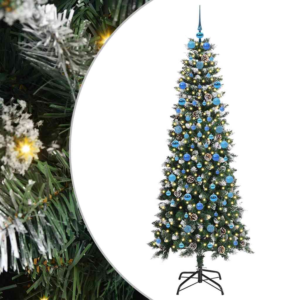 Albero di Natale artificiale con 300 LED Verde 210 cm