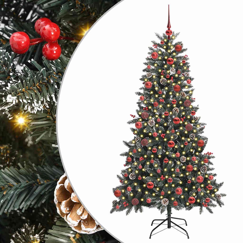 Albero di Natale artificiale con 300 LED Verde 180 cm