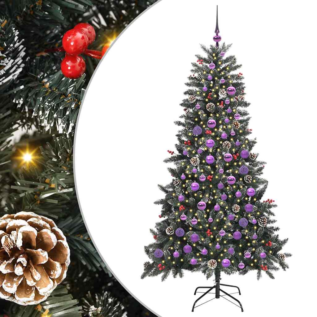 Albero di Natale artificiale con 300 LED Verde 180 cm