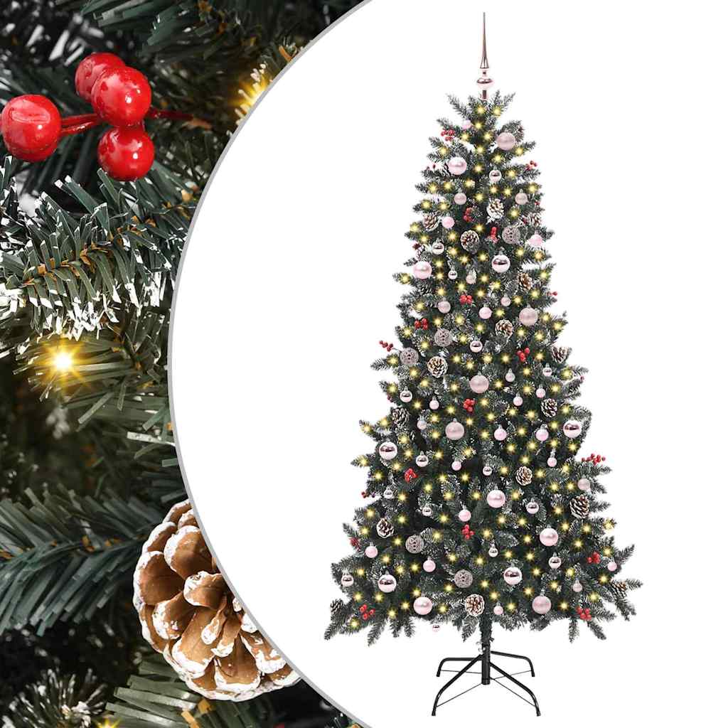 Albero di Natale artificiale con 300 LED Verde 240 cm