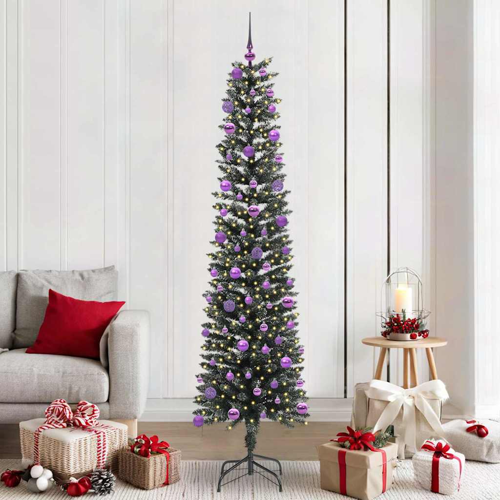 Albero di Natale artificiale con 300 LED Verde 210 cm