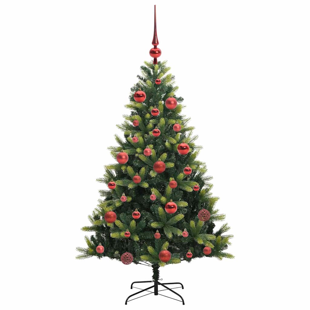 Albero di Natale Artificiale Pieghevole 150 LED Verde 150 cm