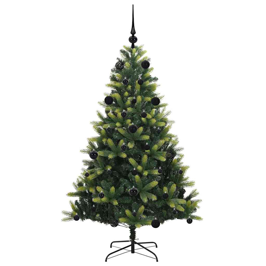 Albero di Natale Artificiale Pieghevole 150 LED Verde 150 cm