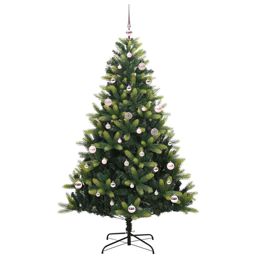Albero di Natale Artificiale Pieghevole 150 LED Verde 150 cm