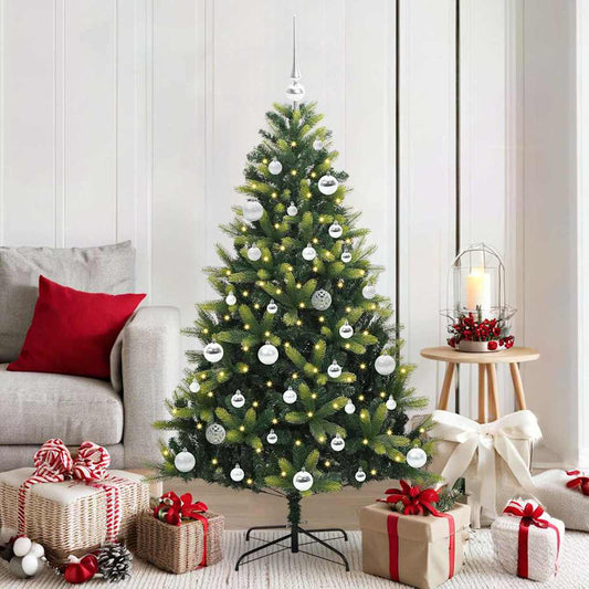 Albero di Natale Artificiale Pieghevole 150 LED Verde 150 cm