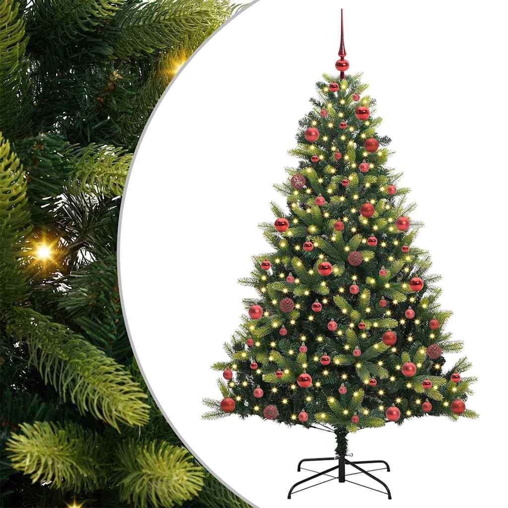 Albero di Natale Artificiale a Cerniera con 300 LED 180 cm