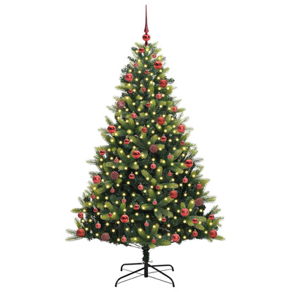 Albero di Natale Artificiale a Cerniera con 300 LED 180 cm