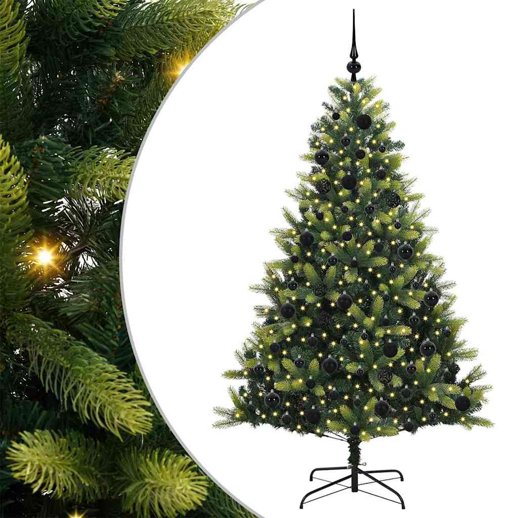 Albero di Natale Artificiale a Cerniera con 300 LED 180 cm