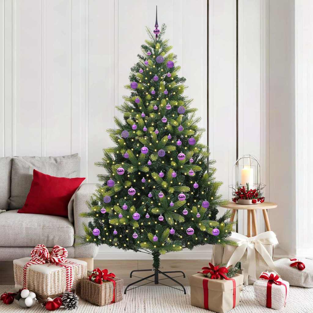 Albero di Natale Artificiale a Cerniera con 300 LED 180 cm